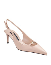 DOLCE & GABBANA SLINGBACK IN NAPPA COLORE NUDE