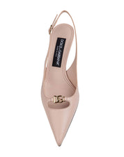 DOLCE & GABBANA SLINGBACK IN NAPPA COLORE NUDE