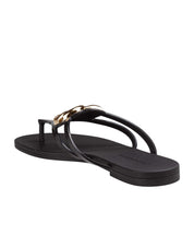DOLCE & GABBANA RUBBER BEACHWEAR SLIDES, BLACK