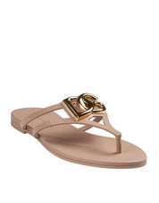 DOLCE & GABBANA RUBBER BEACHWEAR SLIDES, POWDER PINK
