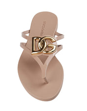 DOLCE & GABBANA RUBBER BEACHWEAR SLIDES, POWDER PINK