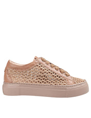 AGL SNEAKERS METRA IN TESSUTO TRAFORATO COLORE COGNAC