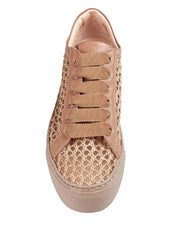 AGL SNEAKERS METRA IN TESSUTO TRAFORATO COLORE COGNAC