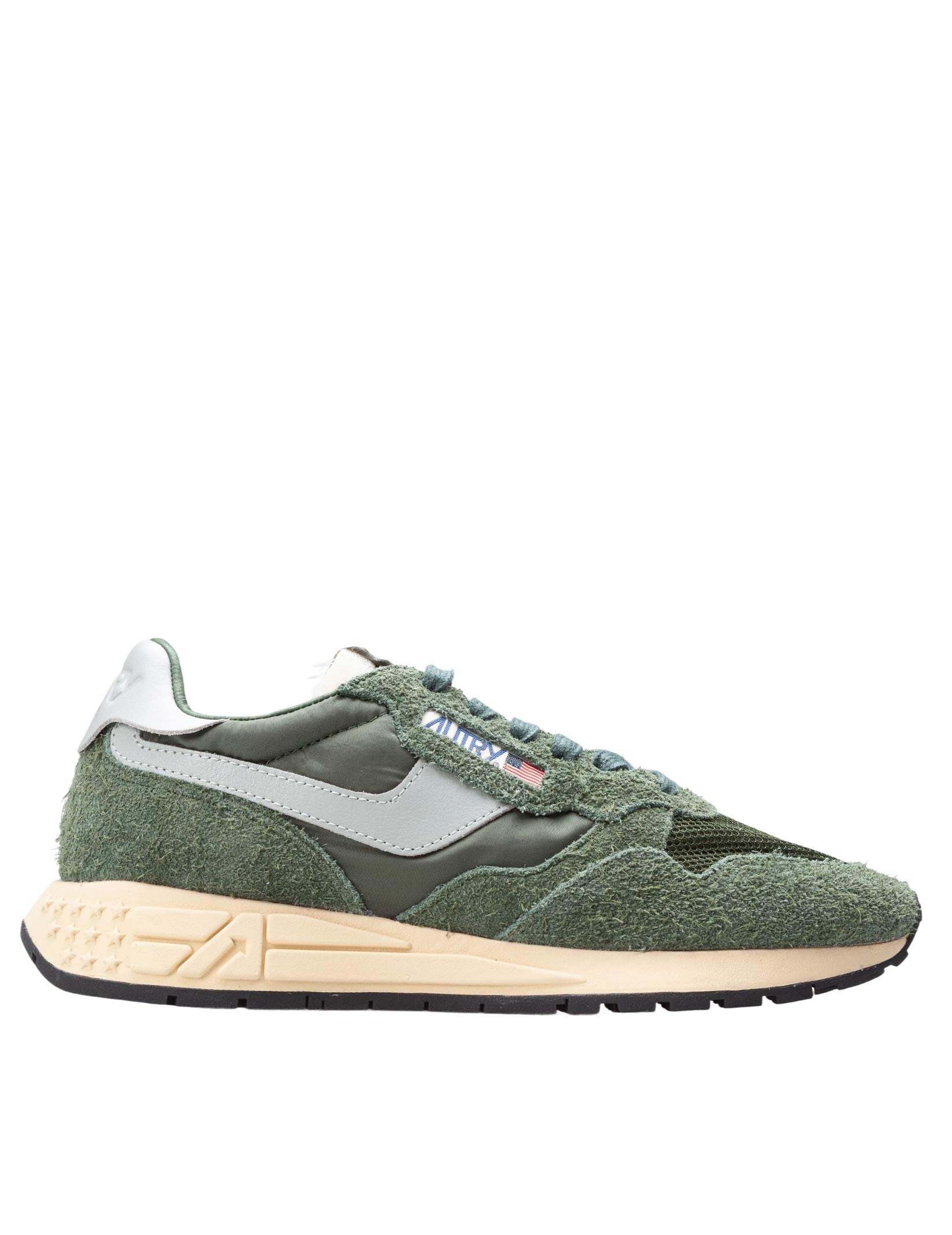 AUTRY REELWIND SUEDE AND NYLON SNEAKERS, GREEN