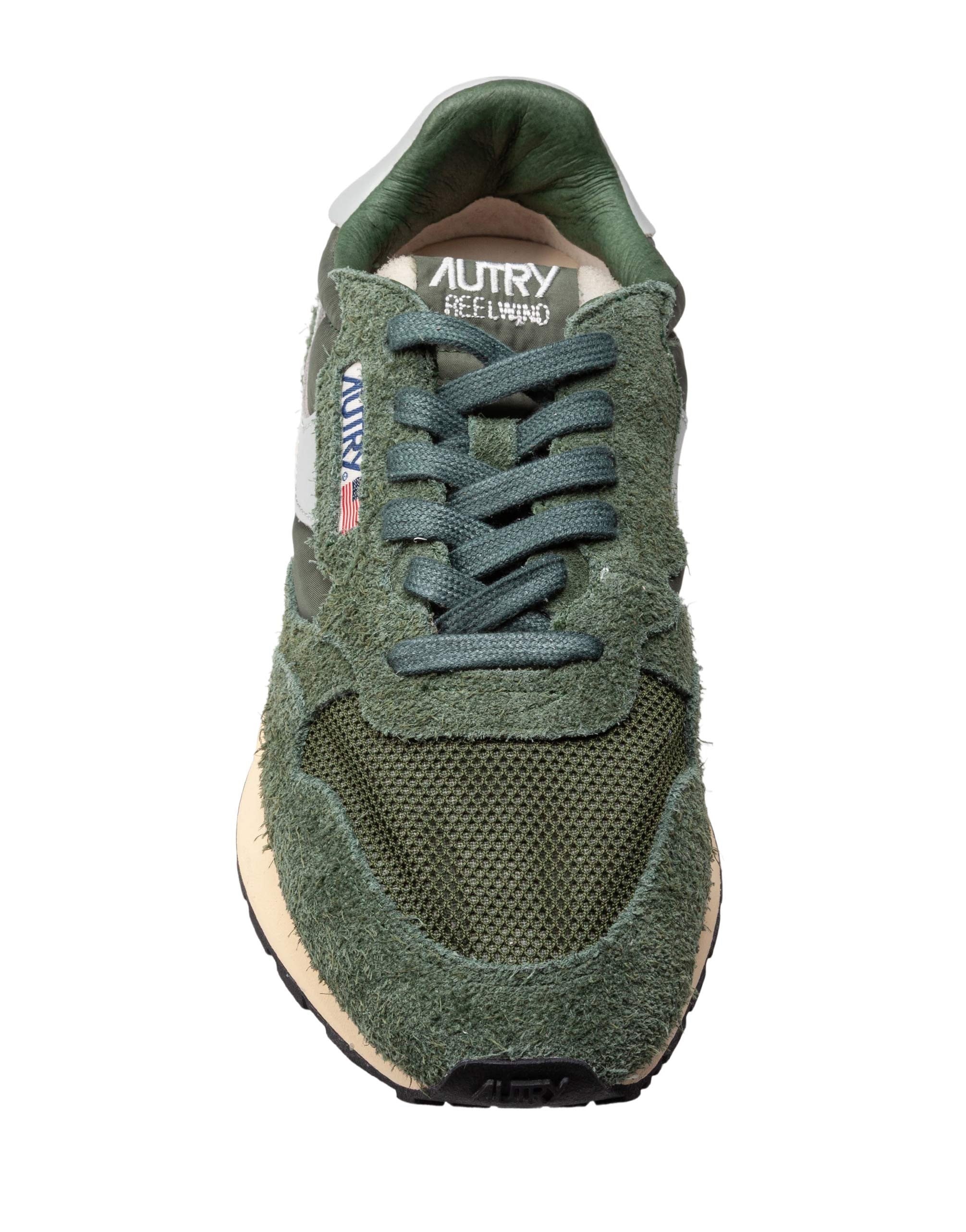 AUTRY REELWIND SUEDE AND NYLON SNEAKERS, GREEN