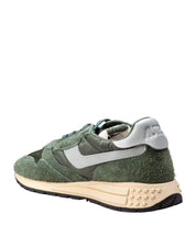 AUTRY REELWIND SUEDE AND NYLON SNEAKERS, GREEN