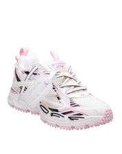 OFF WHITE SNEAKERS BE RIGTH BACK GLOW IN MESH E PELLE COLORE BIANCO E ROSA