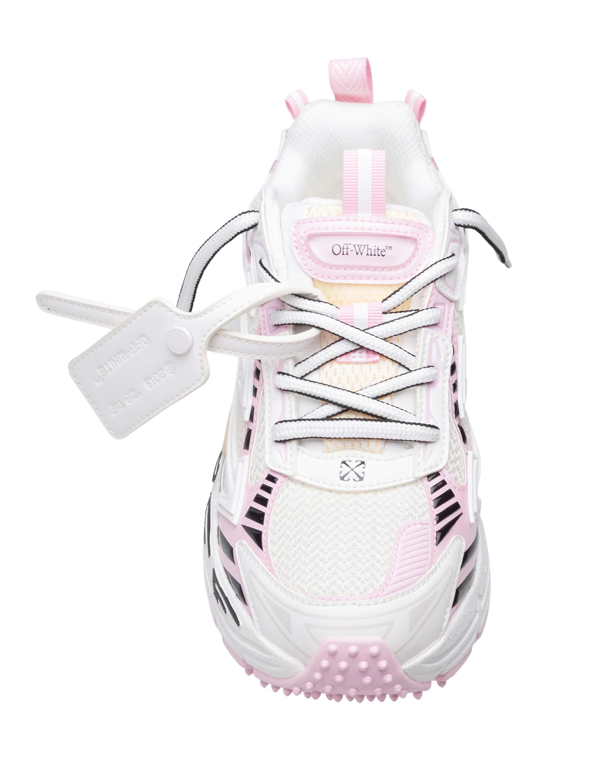 OFF WHITE SNEAKERS BE RIGTH BACK GLOW IN MESH E PELLE COLORE BIANCO E ROSA