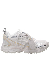 OFF-WHITE BE RIGHT BACK GLOW MESH AND LEATHER SNEAKERS IN WHITE