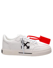OFF WHITE VULC LOW CANVAS SNEAKERS, WHITE