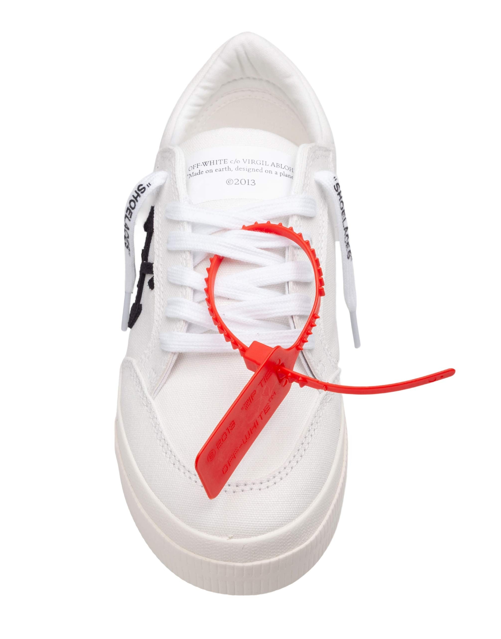 OFF WHITE VULC LOW CANVAS SNEAKERS, WHITE