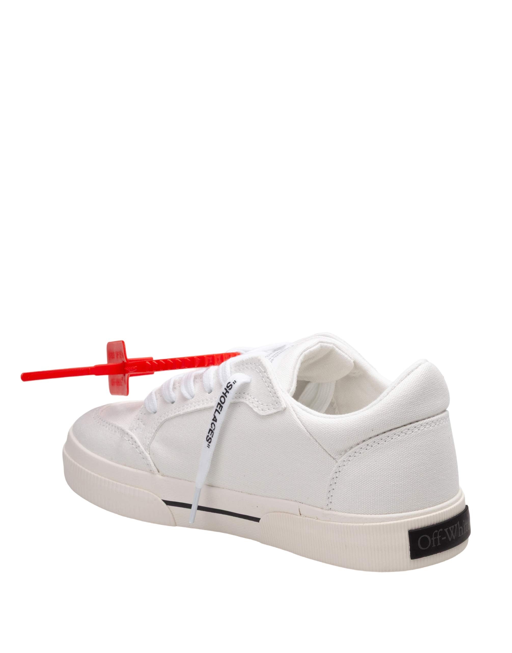 OFF WHITE VULC LOW CANVAS SNEAKERS, WHITE