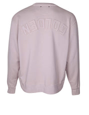 GOLDEN GOOSE FELPA BOXI GOLDEN GOOSE FELPA IN COTONE CON LOGO COLORE ROSA CHIARO