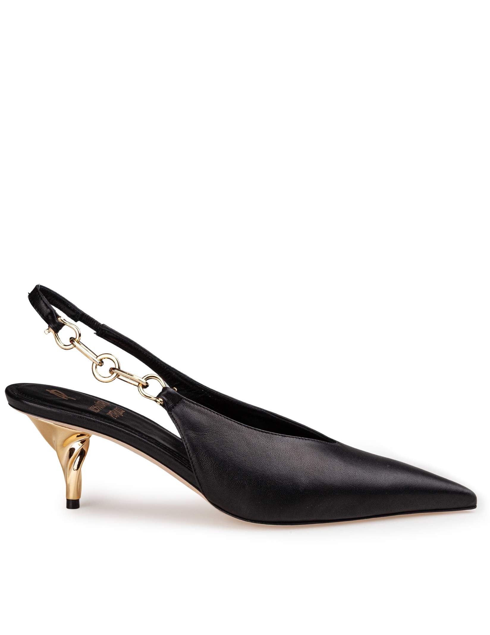 ALESSANDRO PETRUCCI SLINGBACK CALYPSO 55 IN NAPPA COLORE NERO