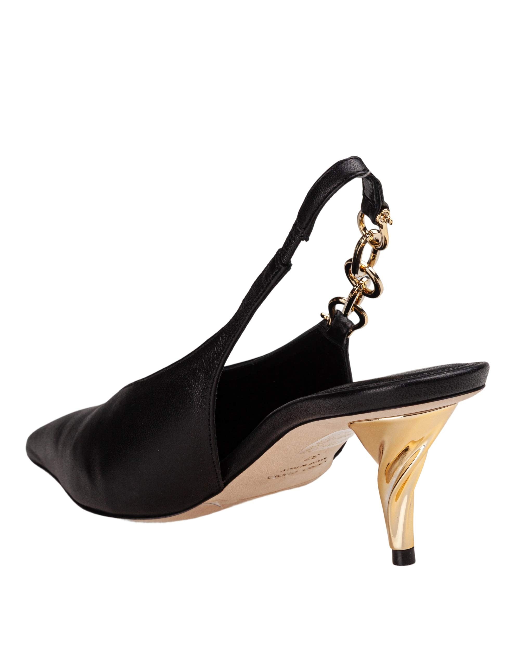 ALESSANDRO PETRUCCI SLINGBACK CALYPSO 55 IN NAPPA COLORE NERO