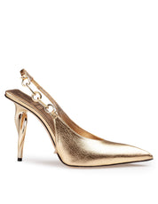 ALESSANDRO PETRUCCI SLINGBACK CALYPSO 110 IN NAPPA COLORE ORO