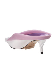 ALESSANDRO PETRUCCI MULE TELES 55 IN PELLE COLORE BIANCO