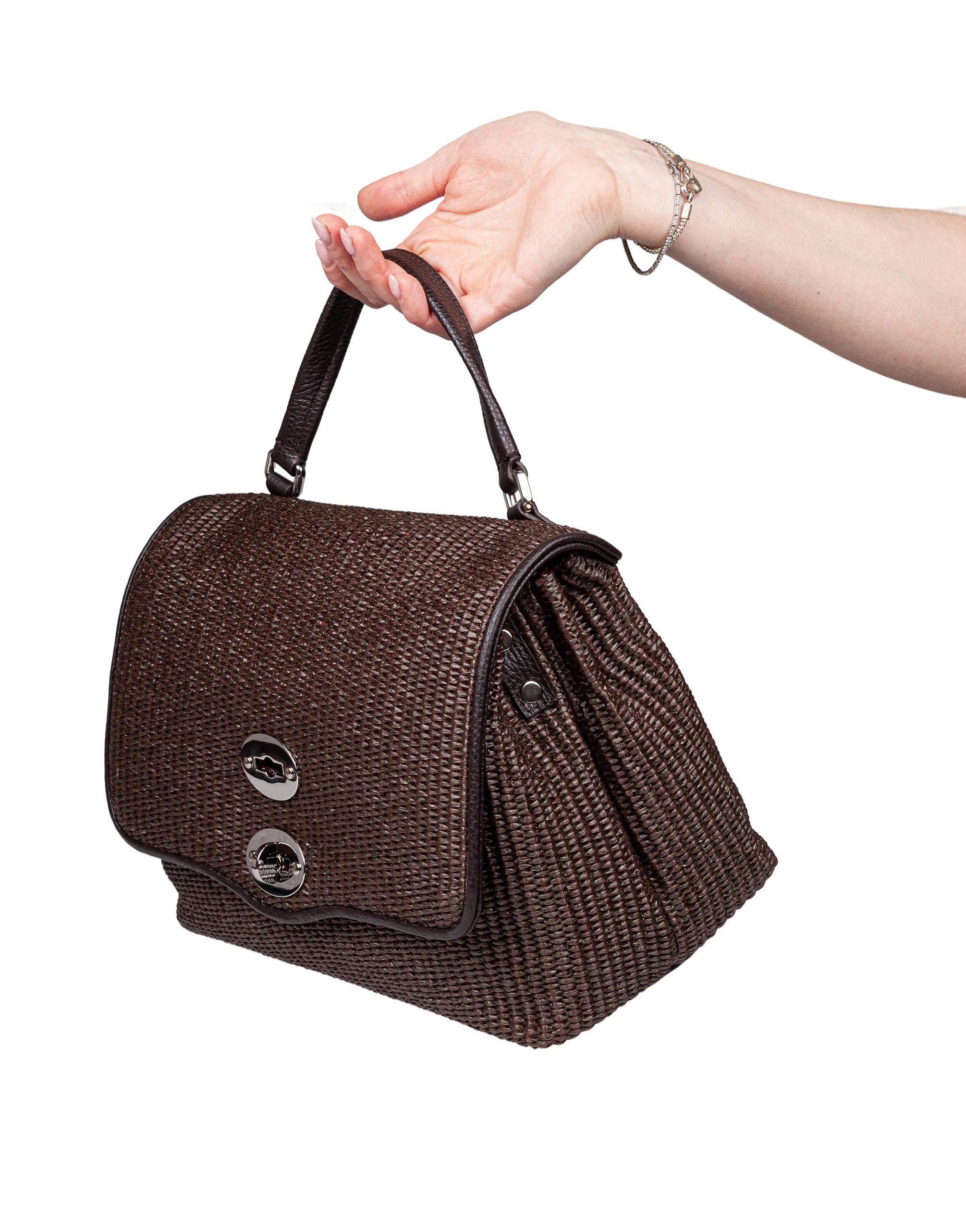 ZANELLATO POSTINA S WICKER RAFFIA BAG, BROWN