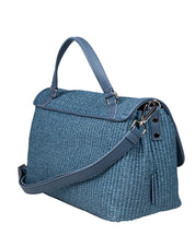 ZANELLATO POSTINA S WICKER RAFFIA BAG, BLUE