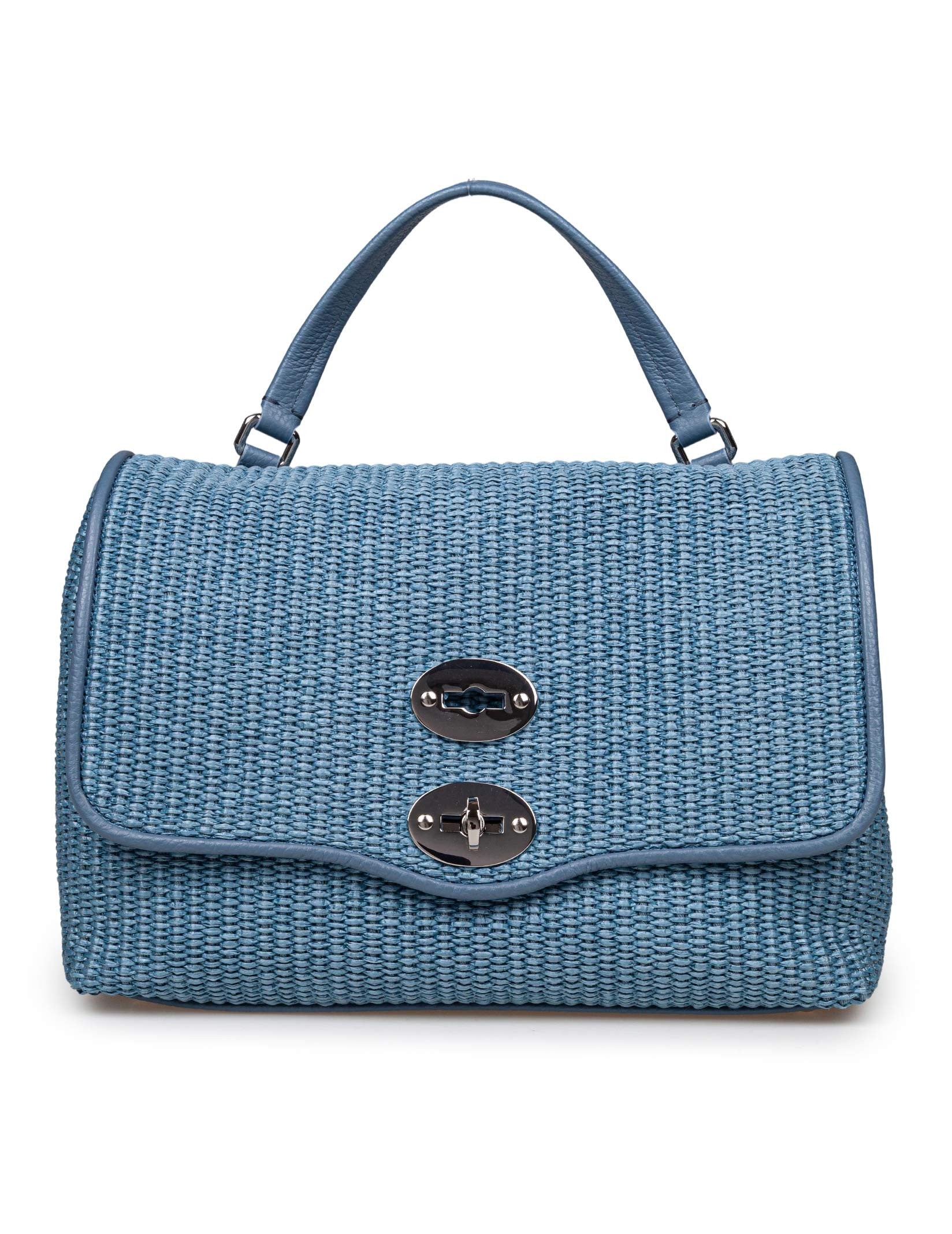 ZANELLATO POSTINA S WICKER RAFFIA BAG, BLUE