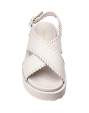 PALOMA BARCELO' URSULA NAPPA LEATHER SANDAL, OFF-WHITE
