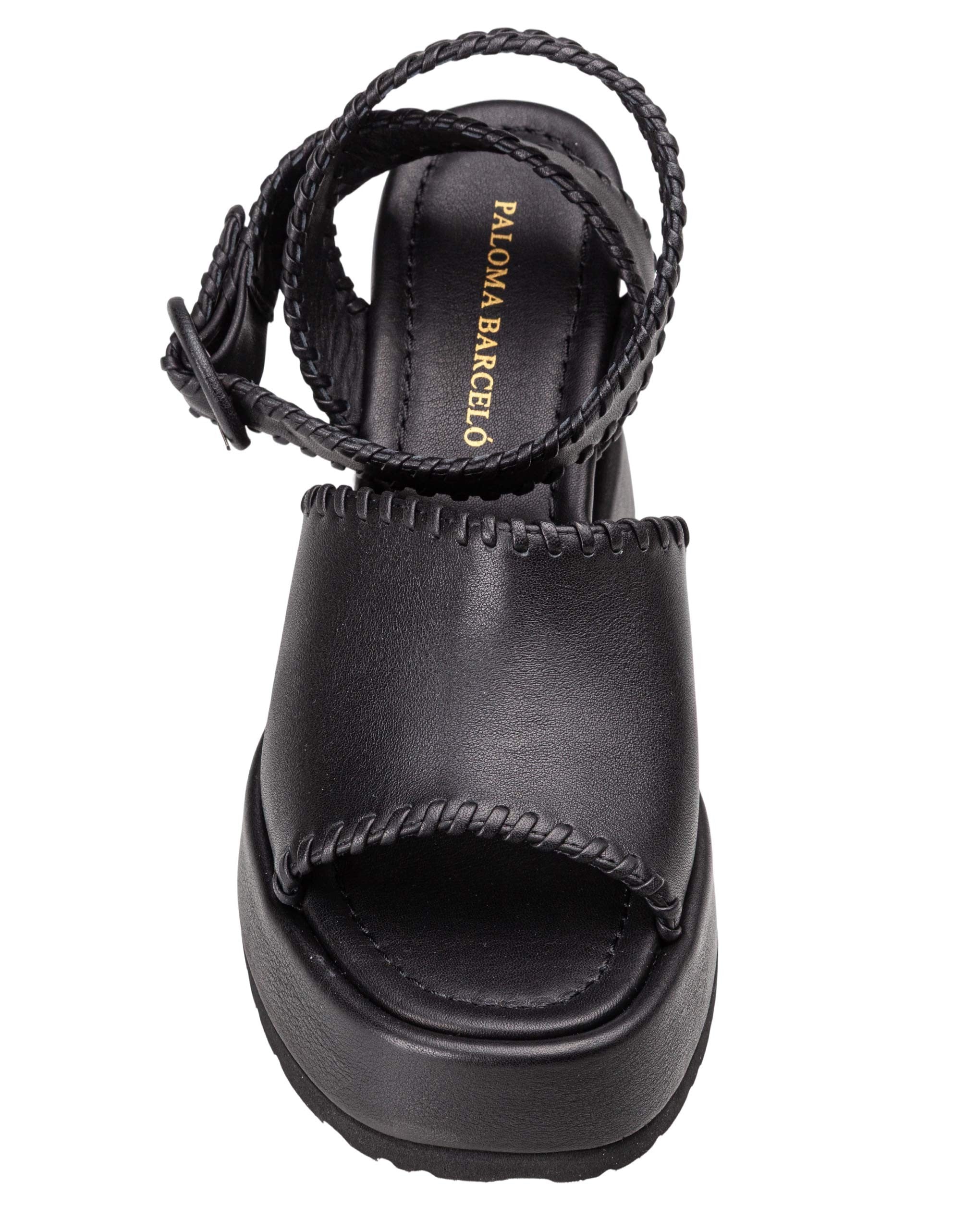 PALOMA BARCELO' SANDALO MANUN IN NAPPA COLORE NERO
