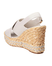 PALOMA BARCELO' ODA CALIDIS LEATHER SANDAL, OFF-WHITE