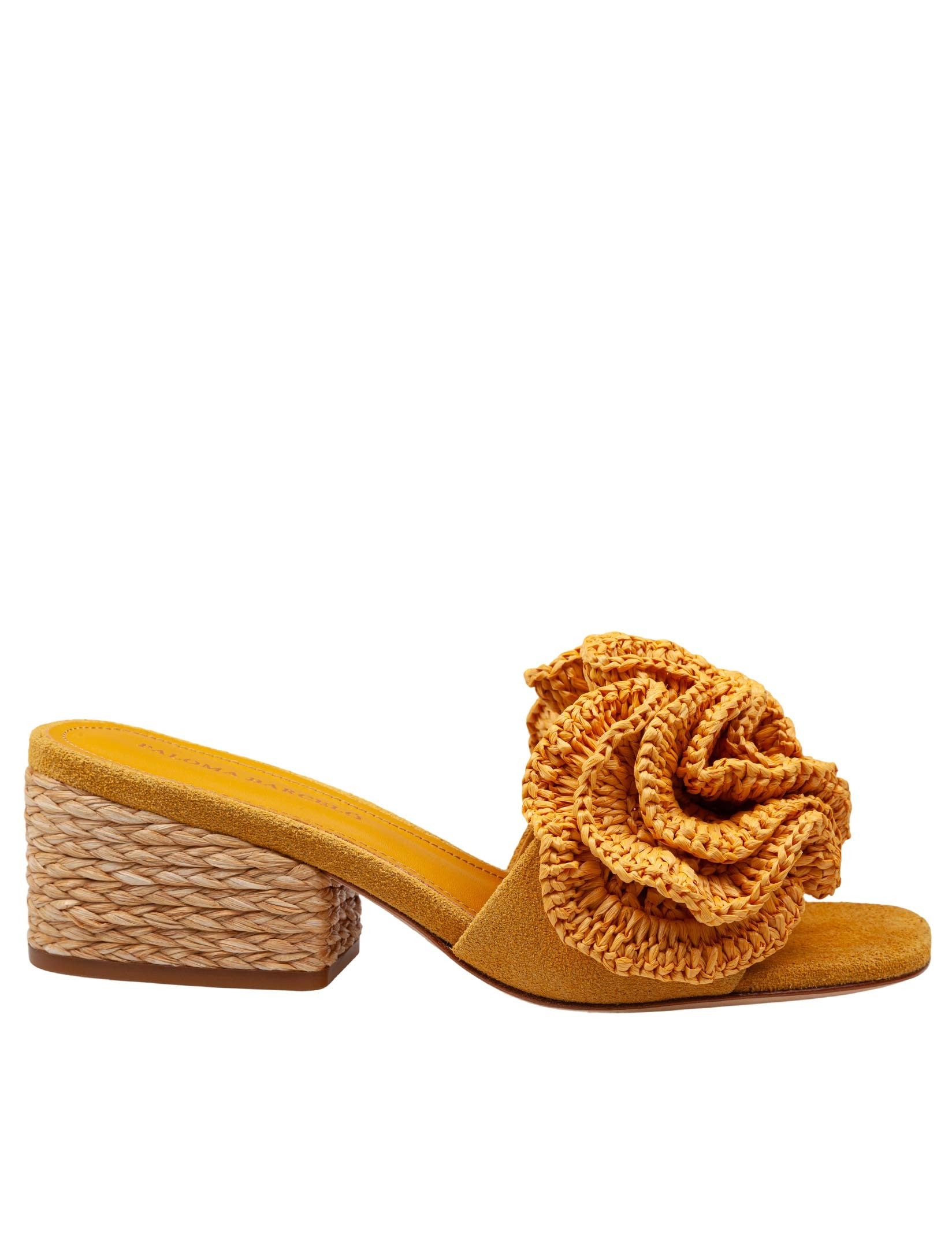 PALOMA BARCELO' MULES POLLY IN SUEDE COLORE GIALLO OCRA
