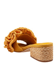 PALOMA BARCELO' MULES POLLY IN SUEDE COLORE GIALLO OCRA