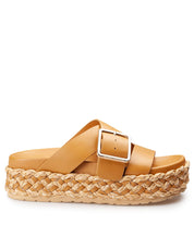 PALOMA BARCELO' VIENNA CALIDIS LEATHER SANDAL, OCHRE YELLOW