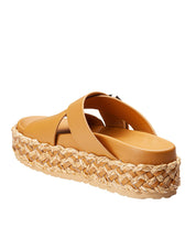 PALOMA BARCELO' VIENNA CALIDIS LEATHER SANDAL, OCHRE YELLOW