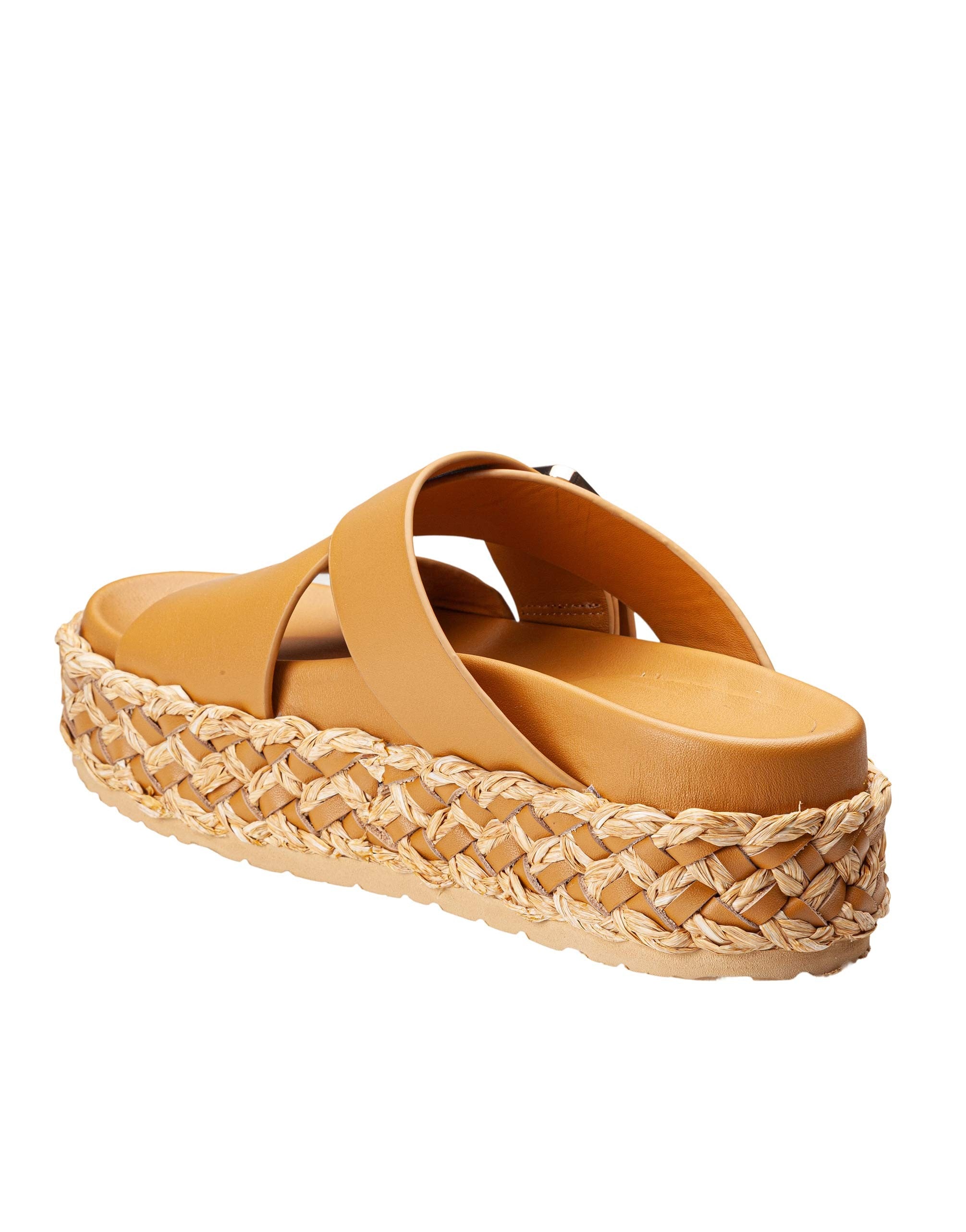 PALOMA BARCELO' VIENNA CALIDIS LEATHER SANDAL, OCHRE YELLOW