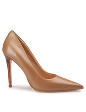 MICHAEL KORS ELYSE HIGH PUMP IN CAMEL LEATHER