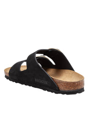BIRKENSTOCK ARIZONA BIG BUCKLE SANDAL IN BLACK SUEDE