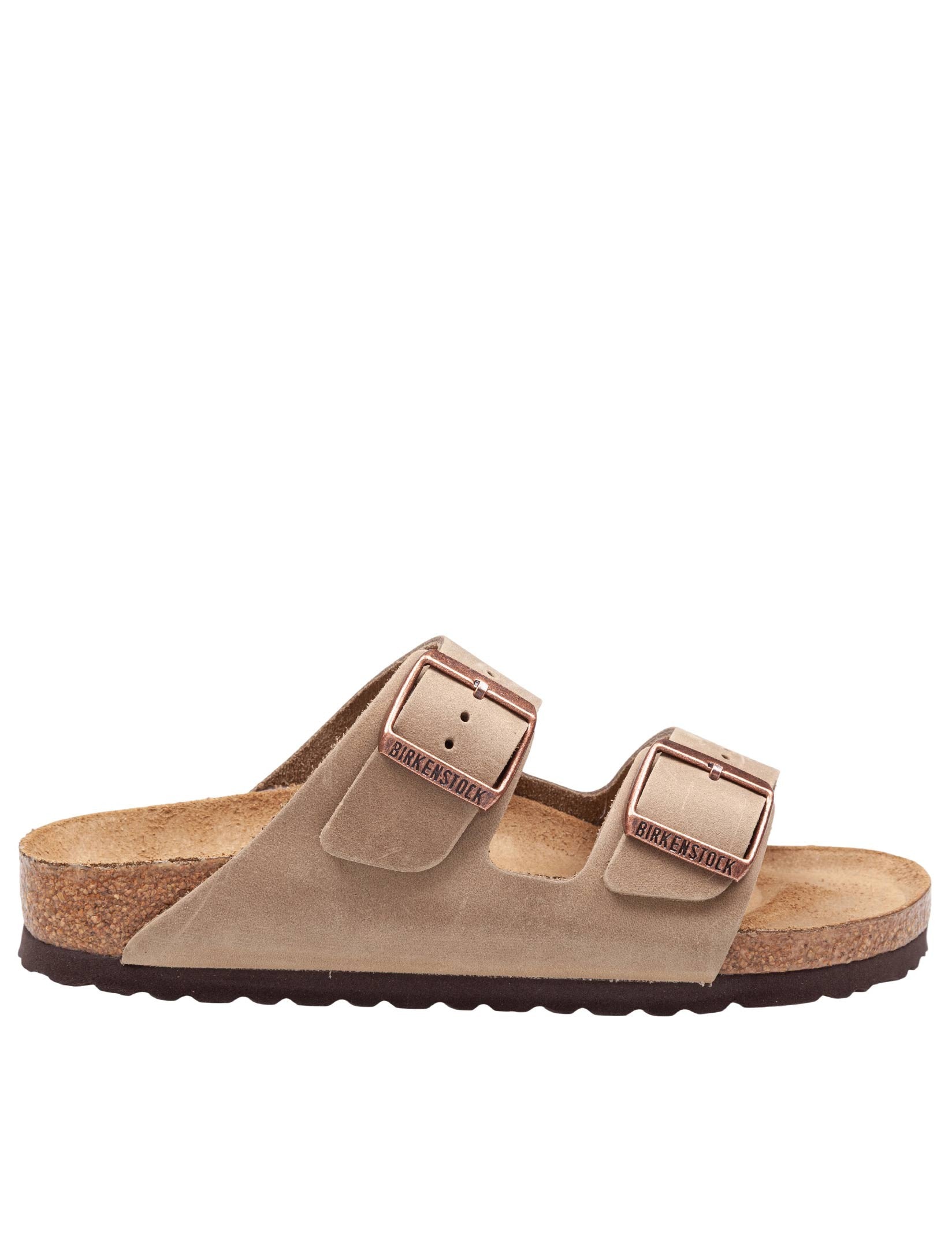 BIRKENSTOCK SANDALO ARIZONA BIG BUCKLE IN PELLE SCAMOSCIATA COLORE SABBIA