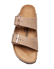 BIRKENSTOCK SANDALO ARIZONA BIG BUCKLE IN PELLE SCAMOSCIATA COLORE SABBIA