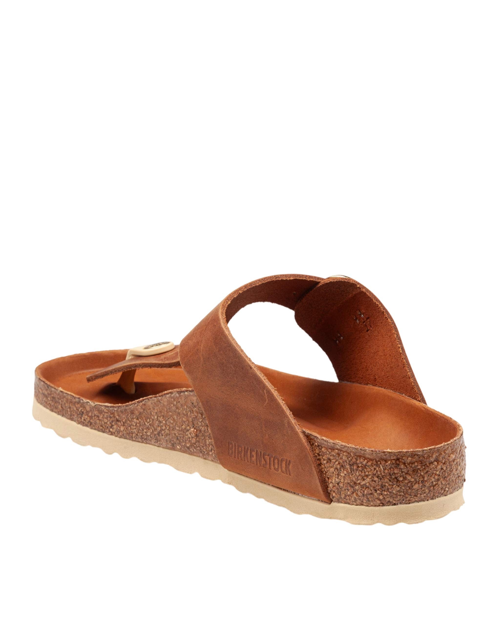 BIRKENSTOCK INFRADITO GIZEH BIG BUCKLE IN PELLE OLEATA COLOR COGNAC
