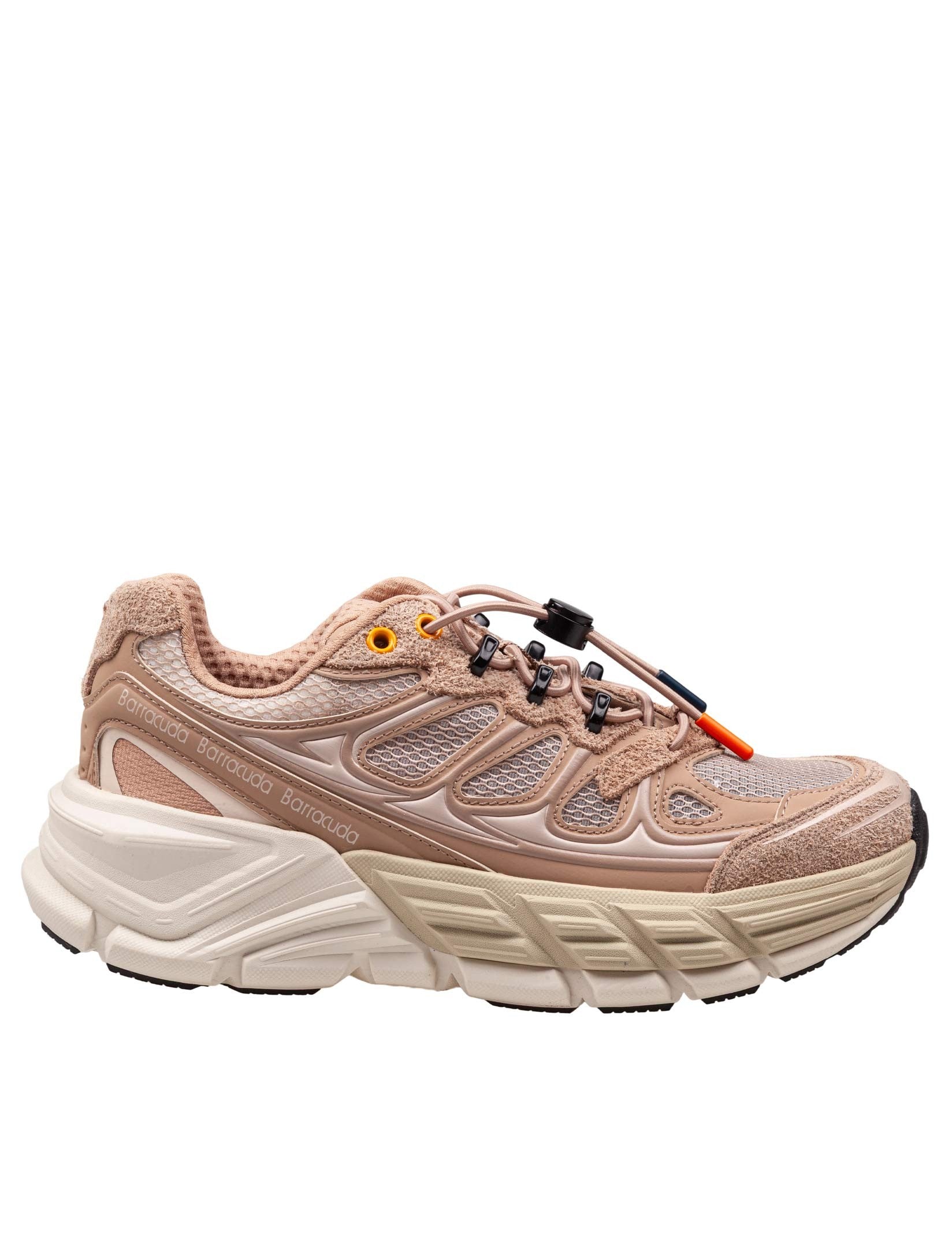 BARRACUDA SNEAKERS ROUND-ONE IN TESSUTO E CAMOSCIO COLORE ROSA CREPE