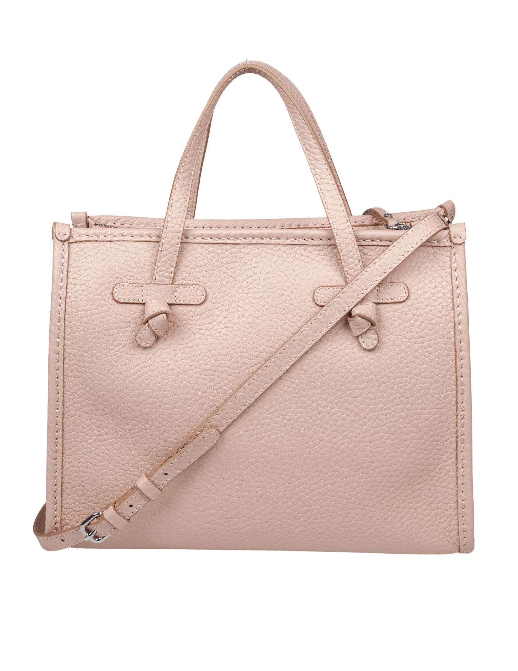 GIANNI CHIARINI MISS MARCELLA LEATHER SHOPPER BAG, PINK