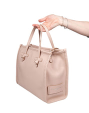GIANNI CHIARINI MISS MARCELLA LEATHER SHOPPER BAG, PINK