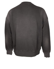 GOLDEN GOOSE STAR BOXI CREWNECK COTTON SWEATSHIRT, GREY