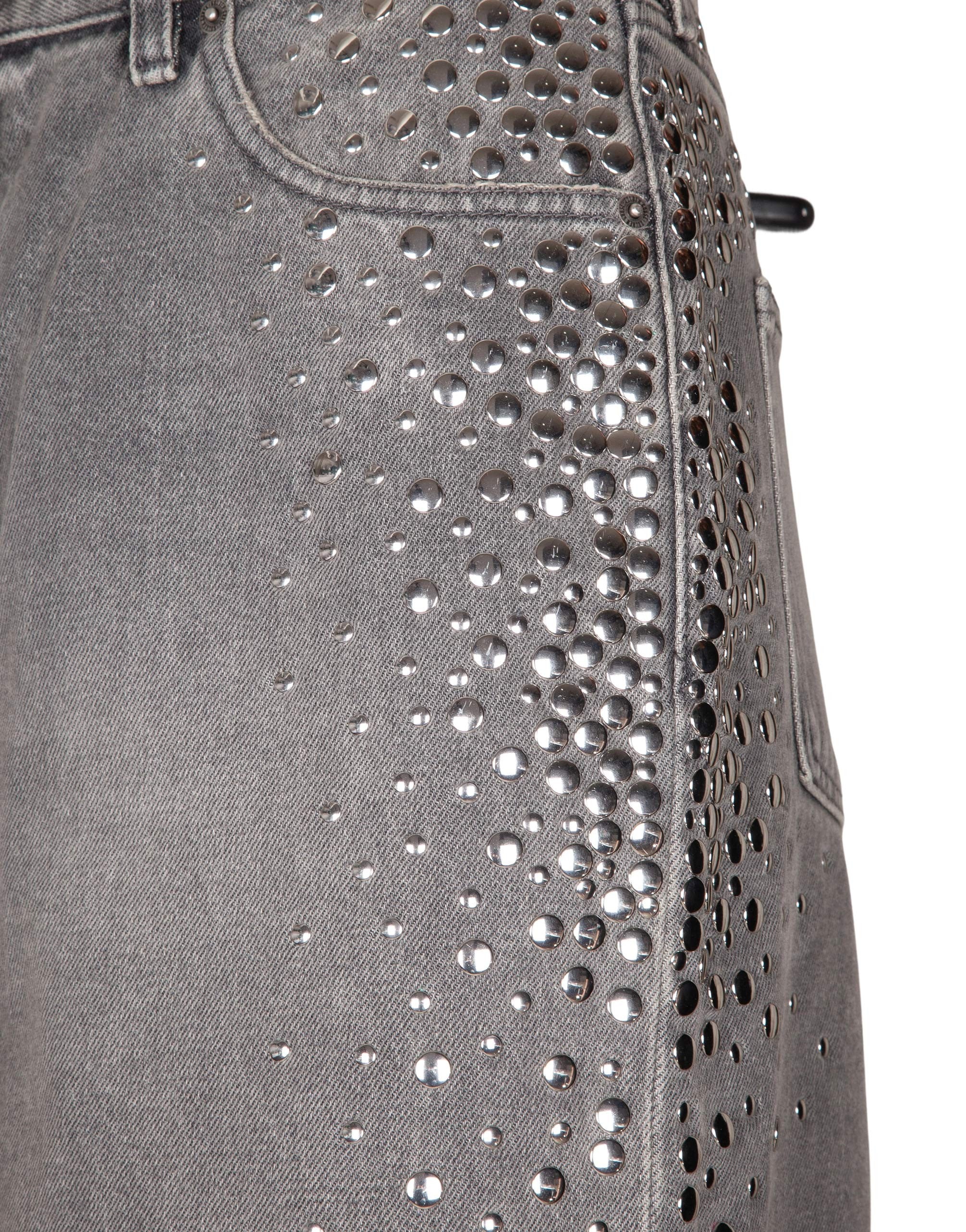 GOLDEN GOOSE BOYFRIEND COTTON JEANS WITH DEGRADED STUDS