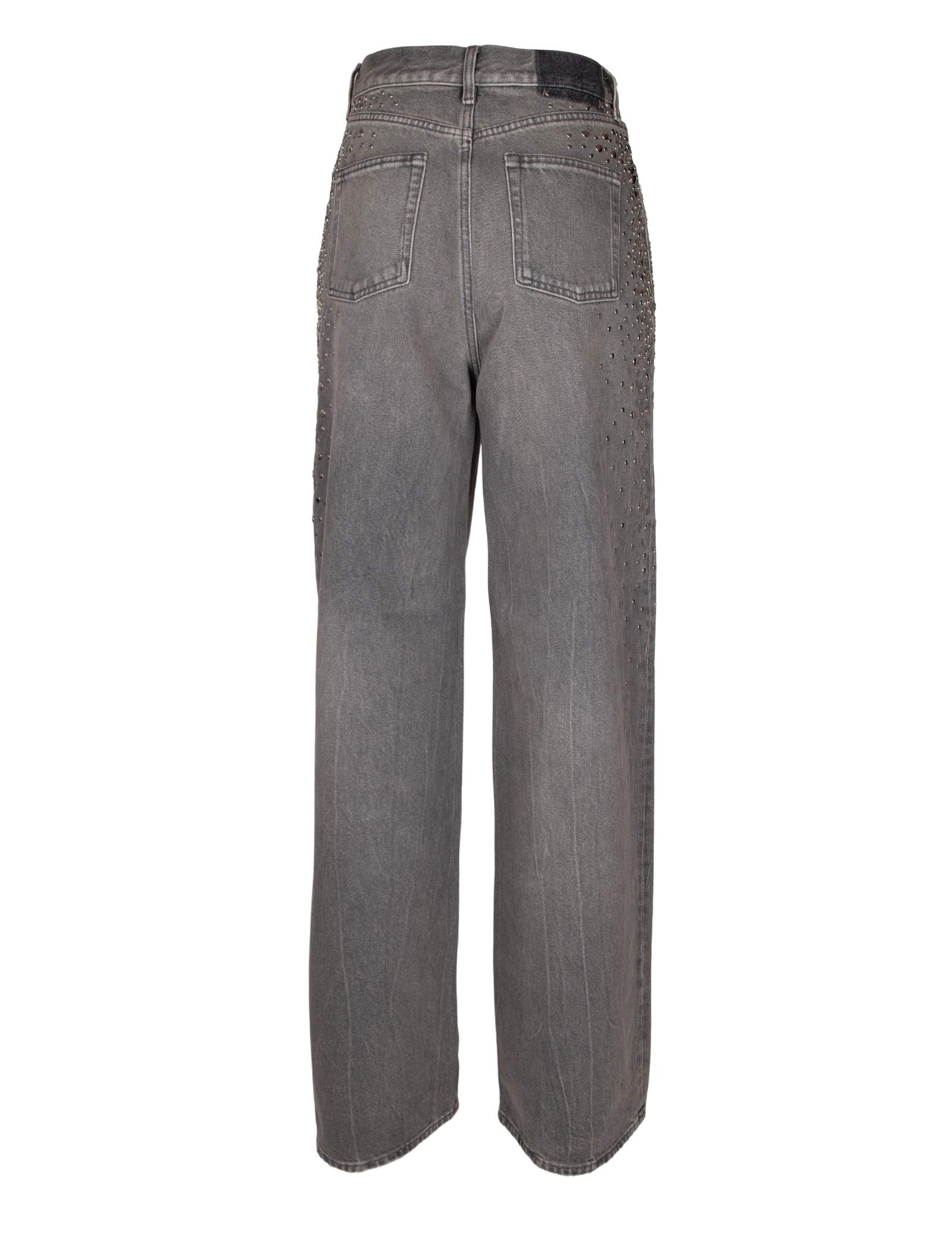 GOLDEN GOOSE BOYFRIEND COTTON JEANS WITH DEGRADED STUDS