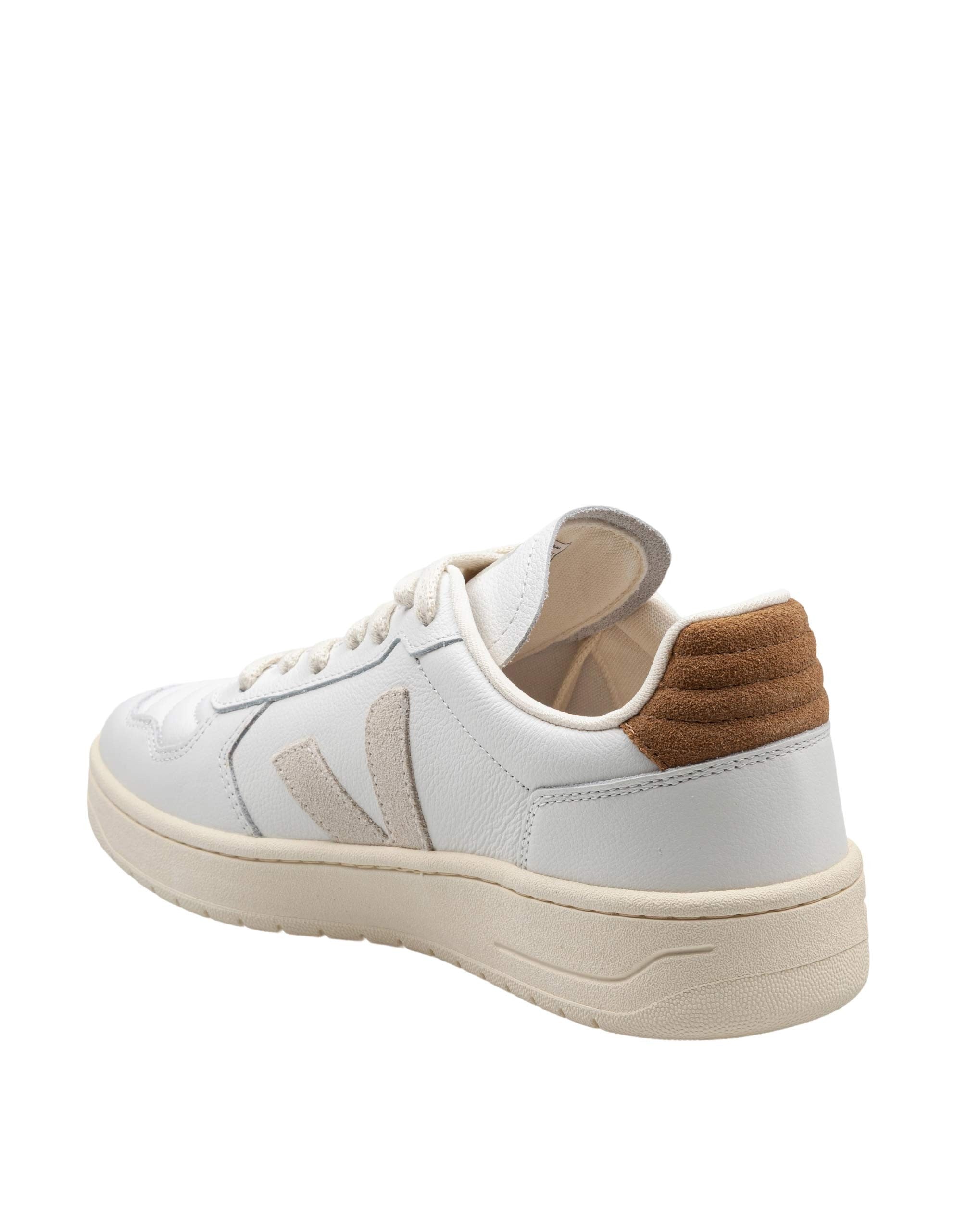 VEJA SNEAKERS V82 IN PELLE GRANATA COLOR BIANCO E PIERRE
