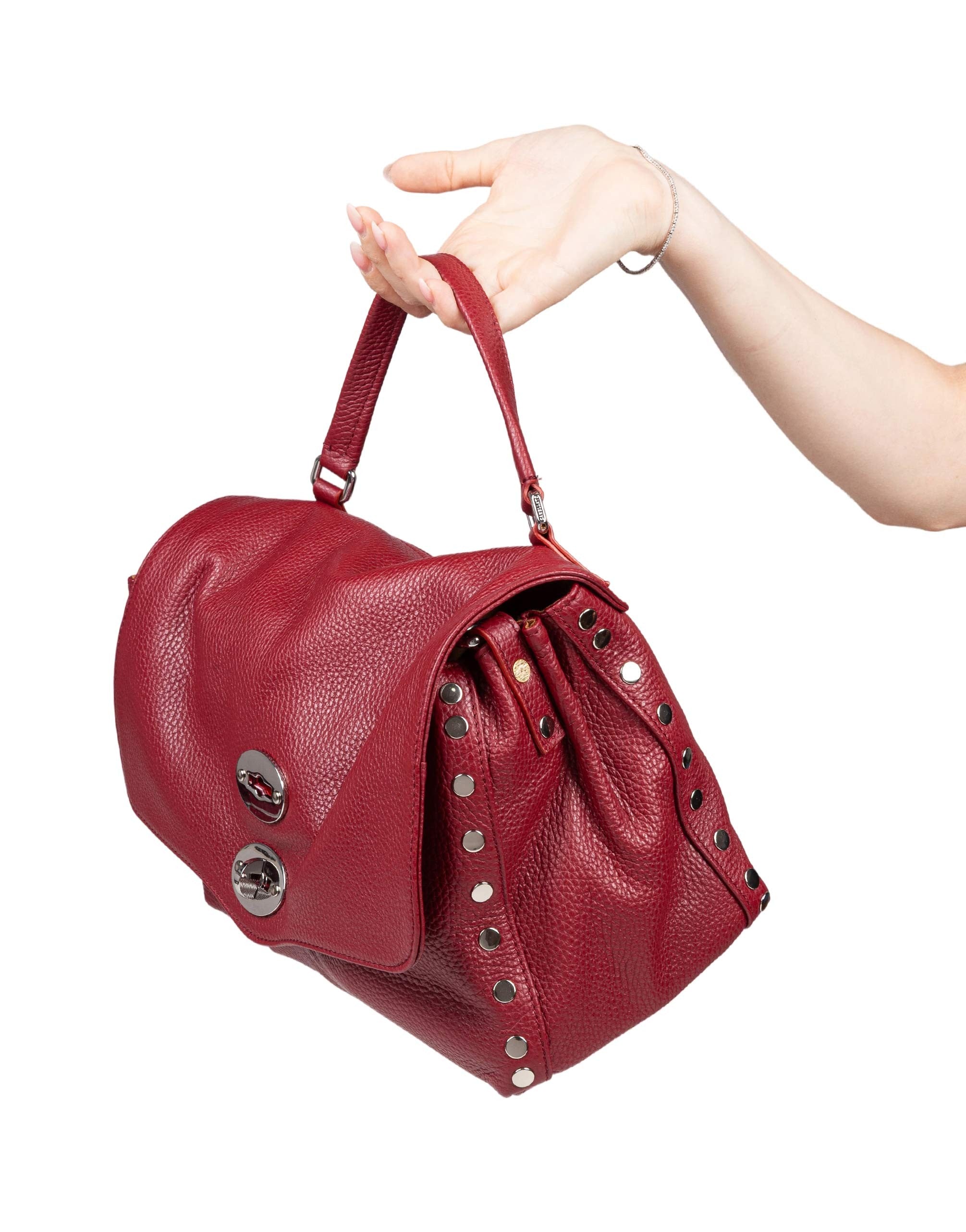 ZANELLATO DAILY DAY S LEATHER POSTINA BAG, OPERA RED