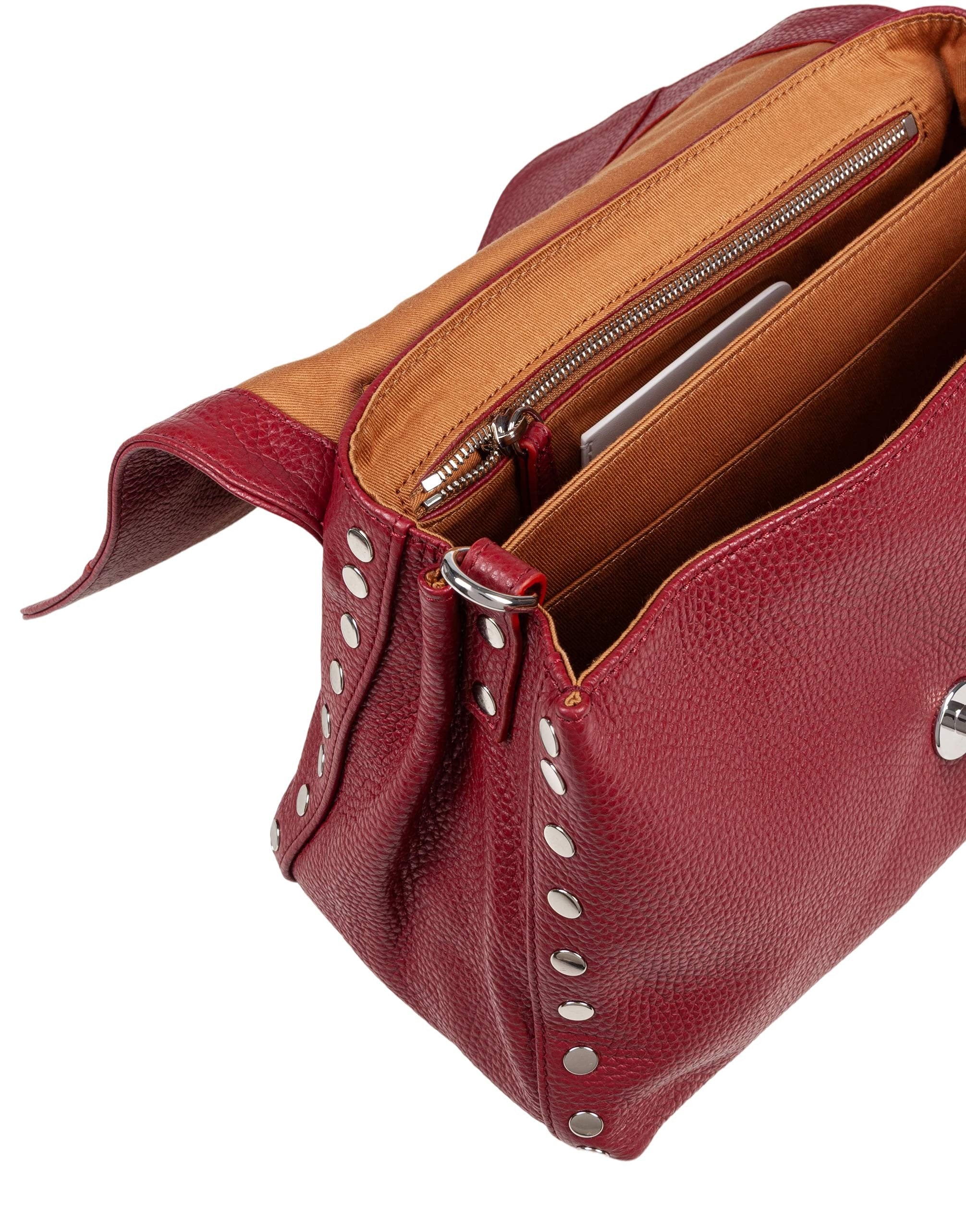 ZANELLATO DAILY DAY S LEATHER POSTINA BAG, OPERA RED