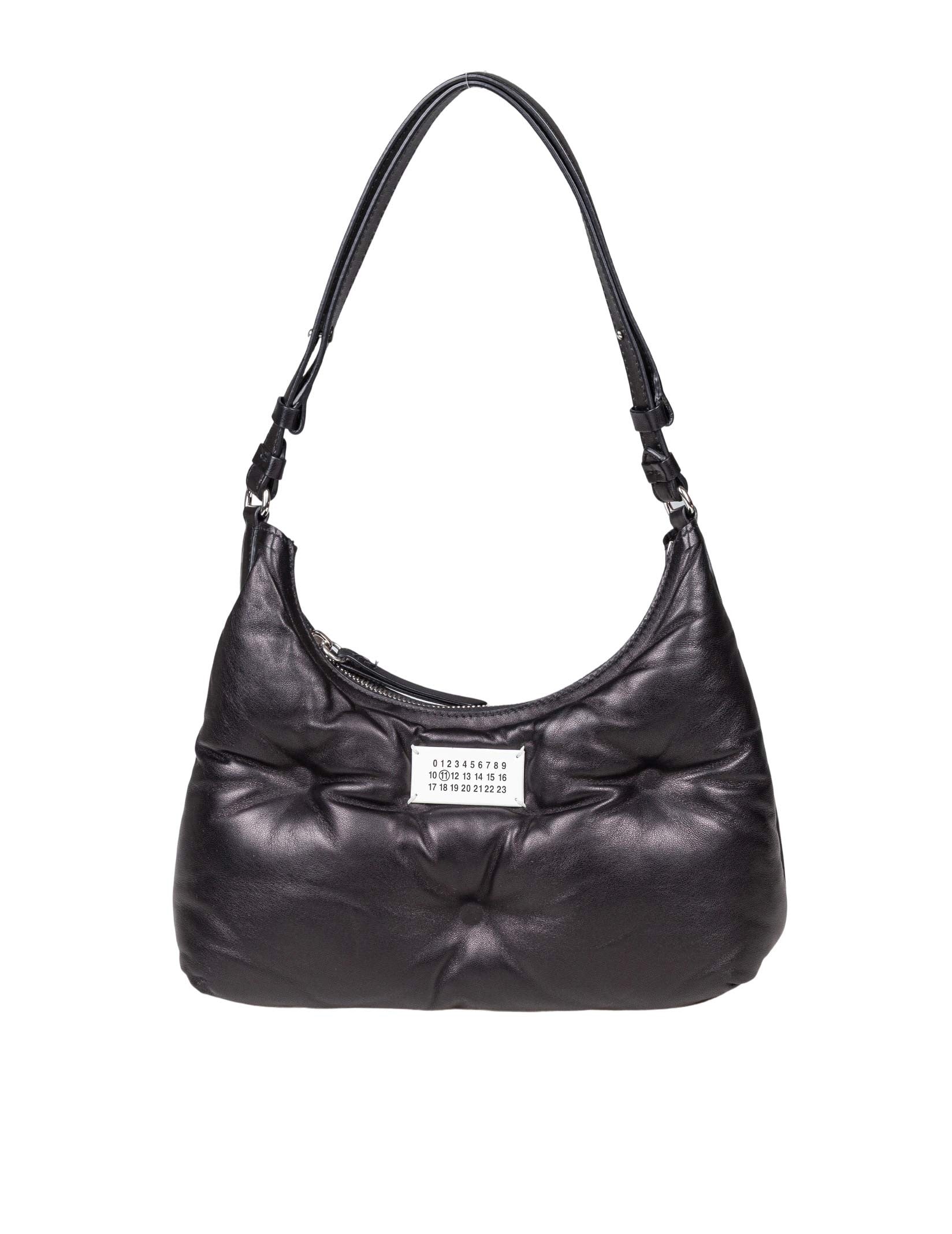 MAISON MARGIELA GLAM HOBO SMALL IN BLACK LEATHER