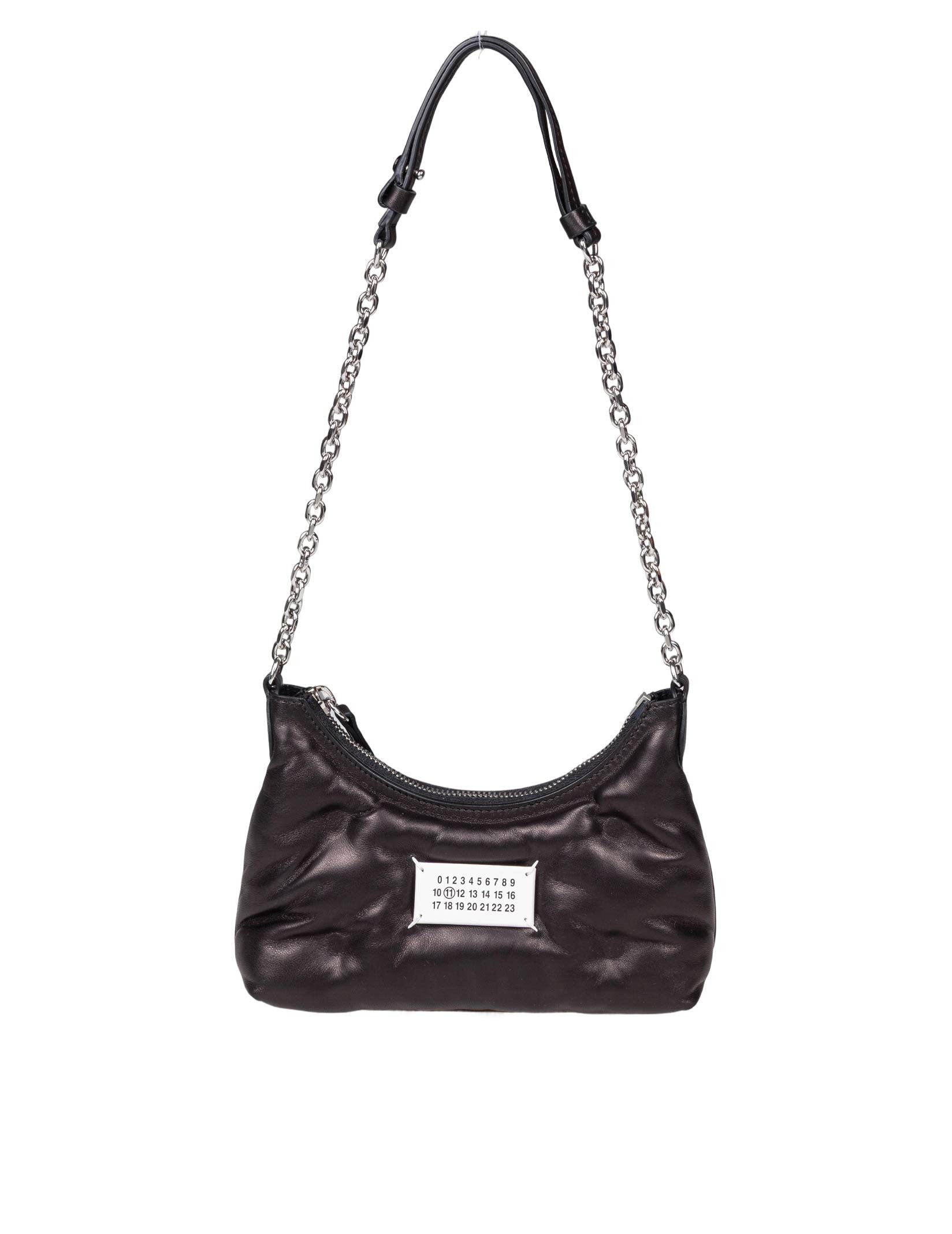 MAISON MARGIELA GLAM SAM MICRO BAG IN BLACK LEATHER