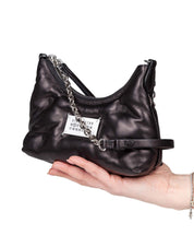 MAISON MARGIELA GLAM SAM MICRO BAG IN BLACK LEATHER
