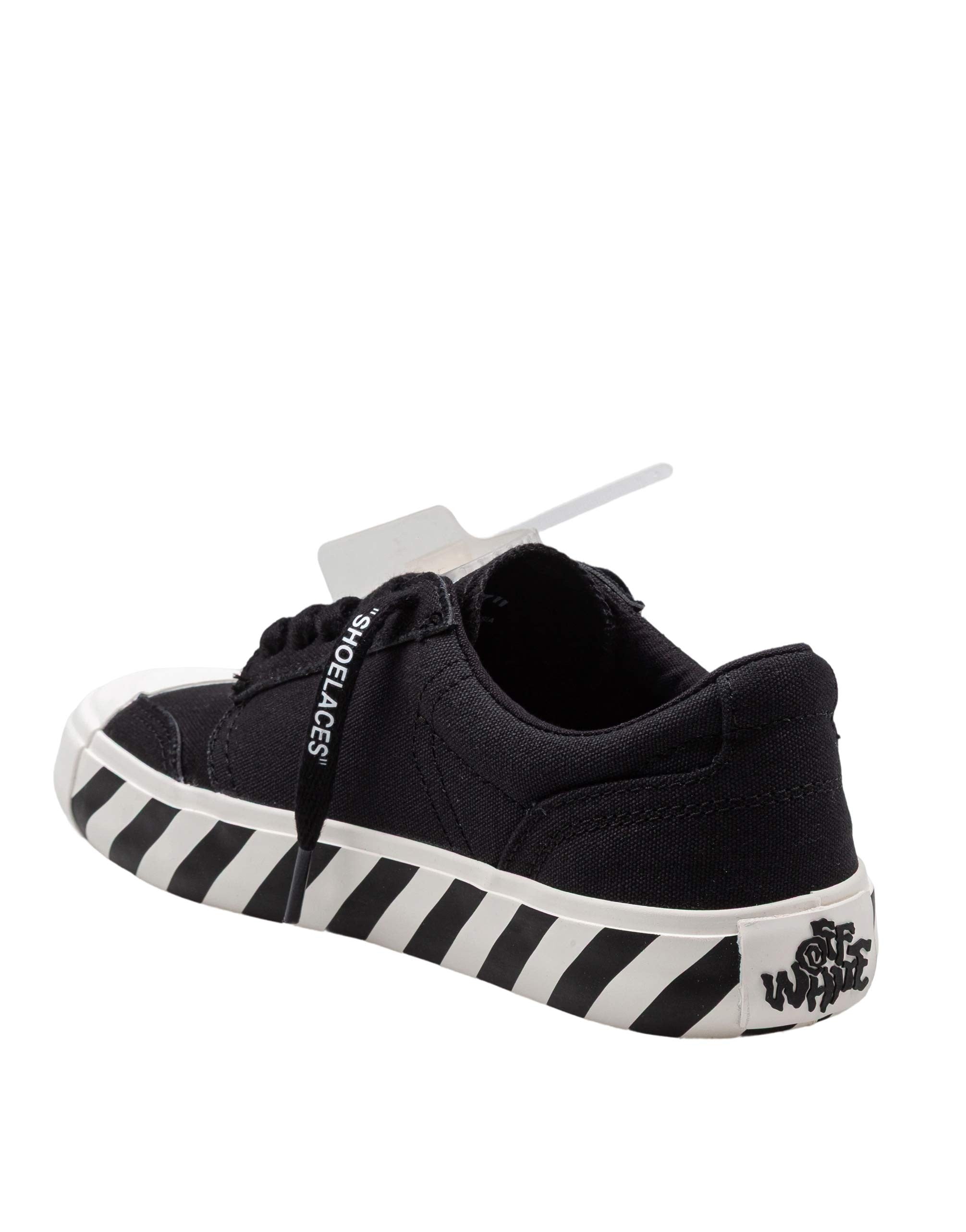 OFF WHITE SNEAKERS VULC IN TESSUTO COLORE NERO E BIANCO